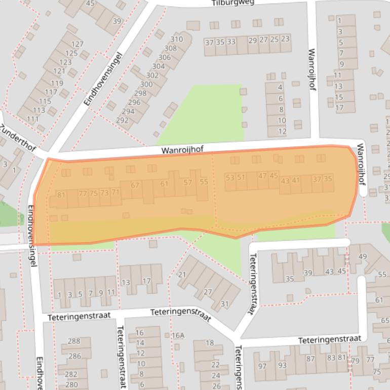 Kaart van postcodegebied 6844DP.