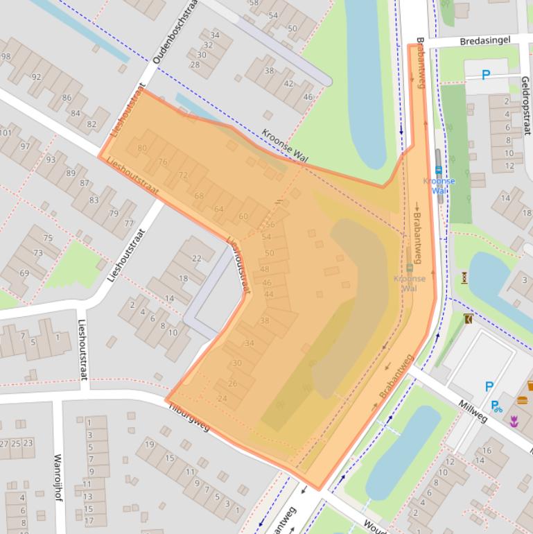 Kaart van postcodegebied 6844EB.