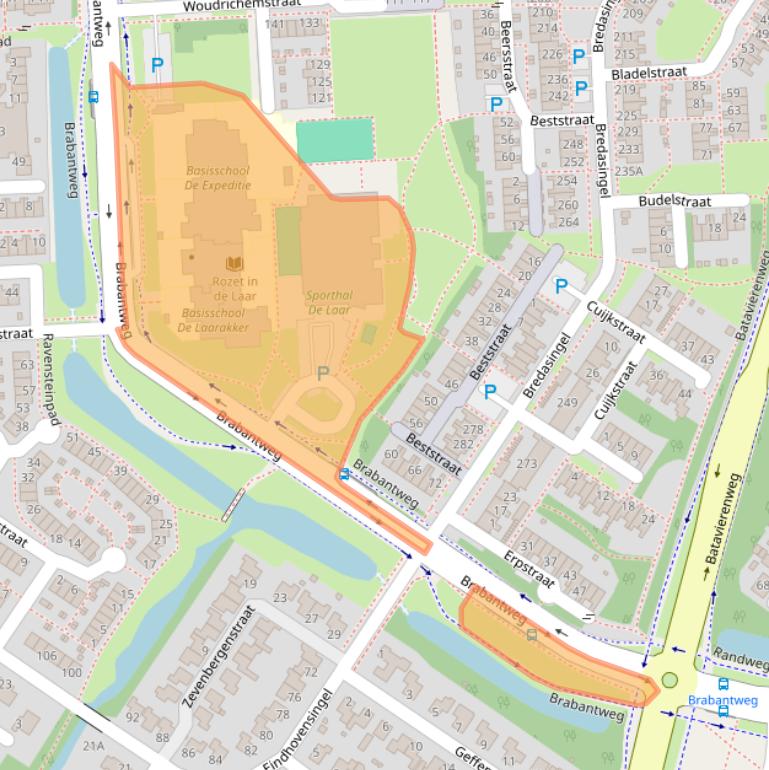 Kaart van postcodegebied 6844GA.