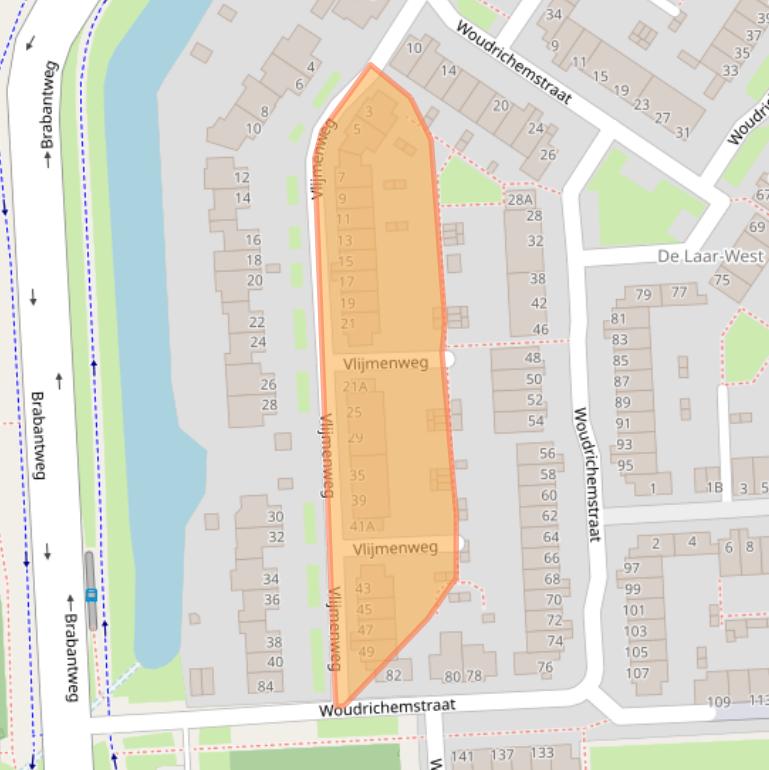 Kaart van postcodegebied 6844GC.