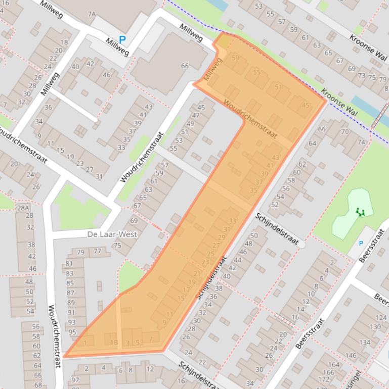 Kaart van postcodegebied 6844GL.