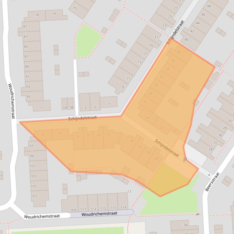 Kaart van postcodegebied 6844GM.