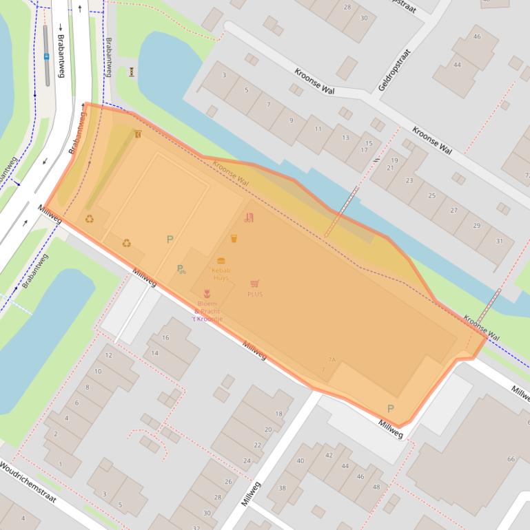 Kaart van postcodegebied 6844GS.
