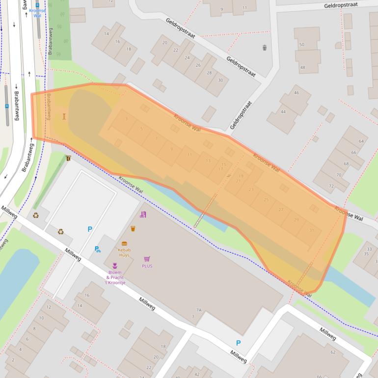 Kaart van postcodegebied 6844GV.