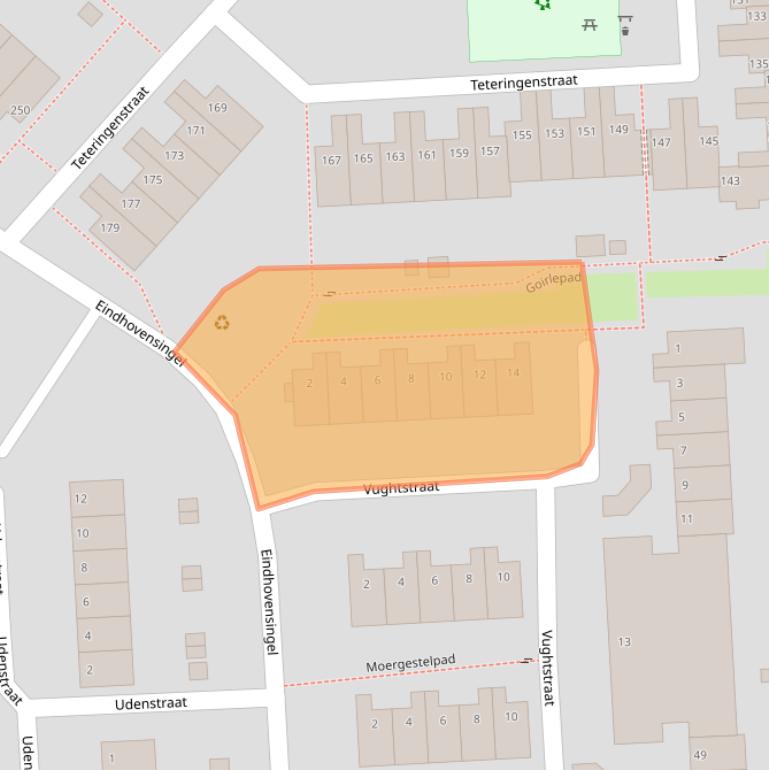 Kaart van postcodegebied 6844JC.