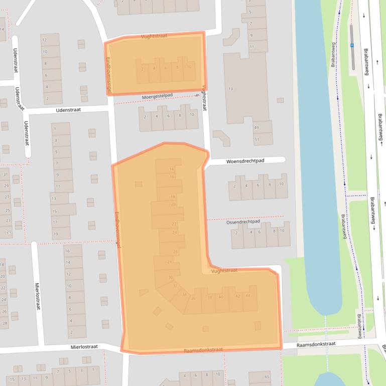 Kaart van postcodegebied 6844JE.