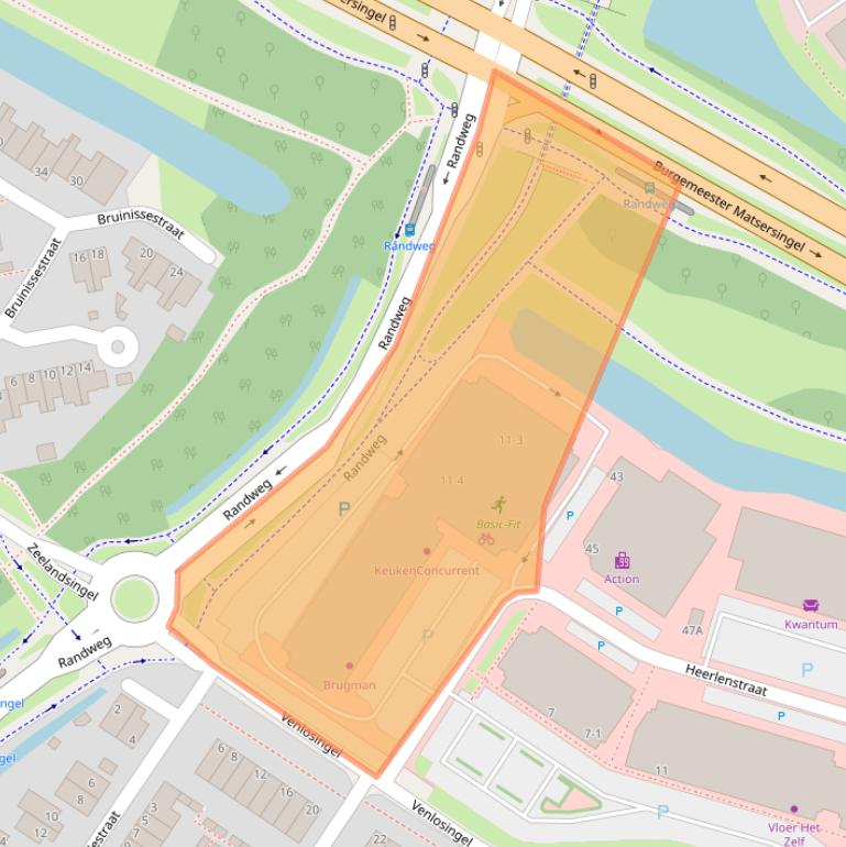 Kaart van postcodegebied 6845AD.