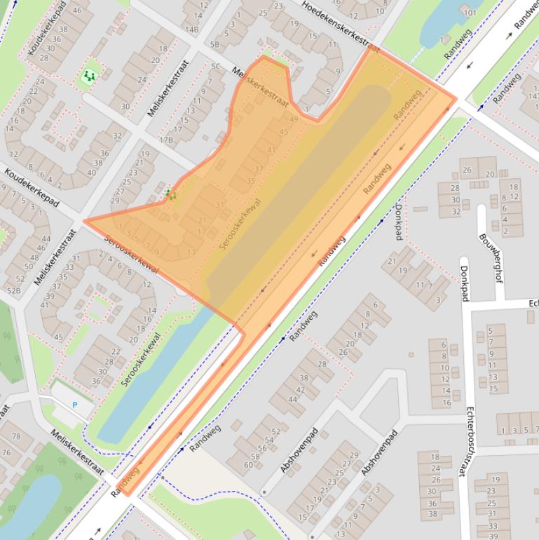 Kaart van postcodegebied 6845AX.