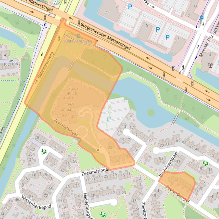 Kaart van postcodegebied 6845BH.