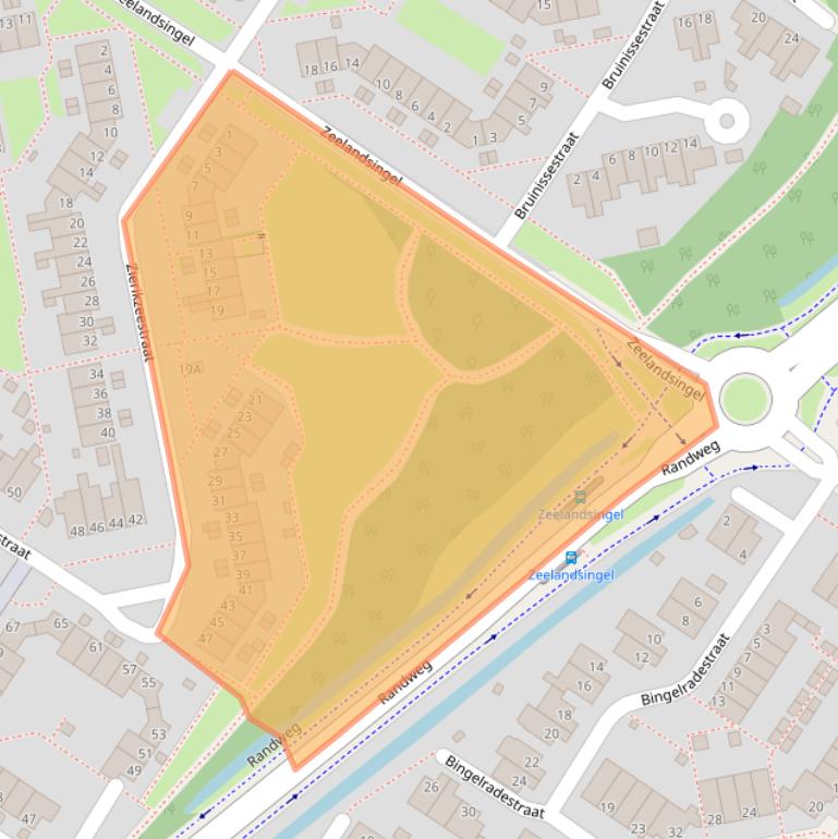 Kaart van postcodegebied 6845BL.