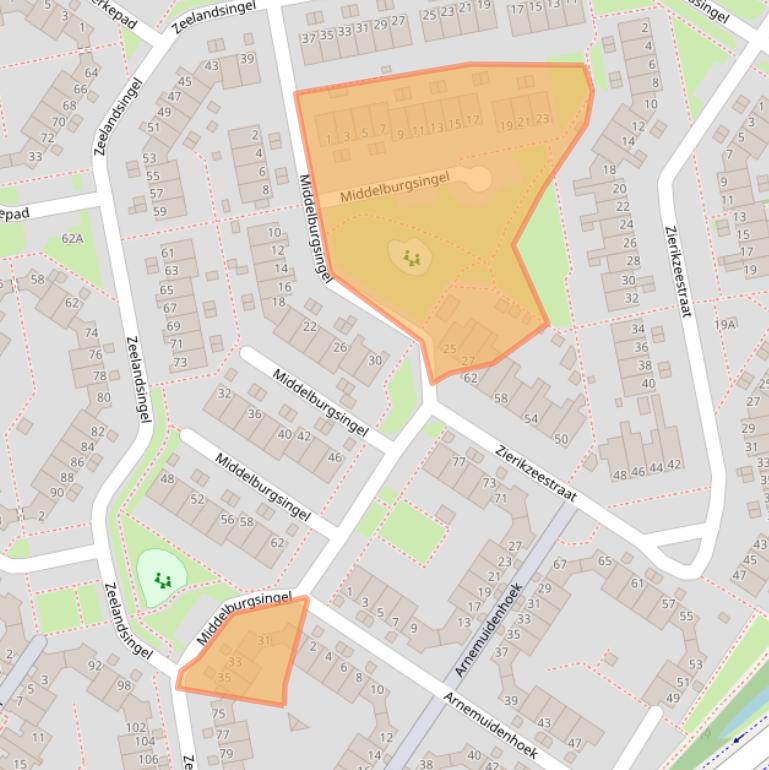 Kaart van postcodegebied 6845BP.