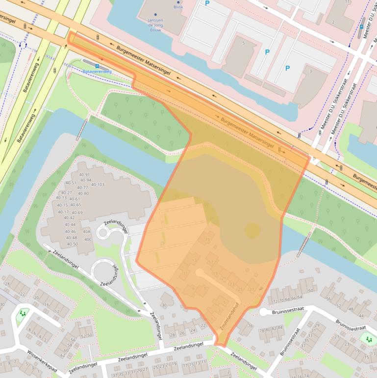 Kaart van postcodegebied 6845BV.