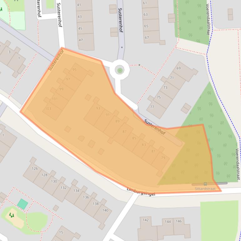 Kaart van postcodegebied 6845DE.