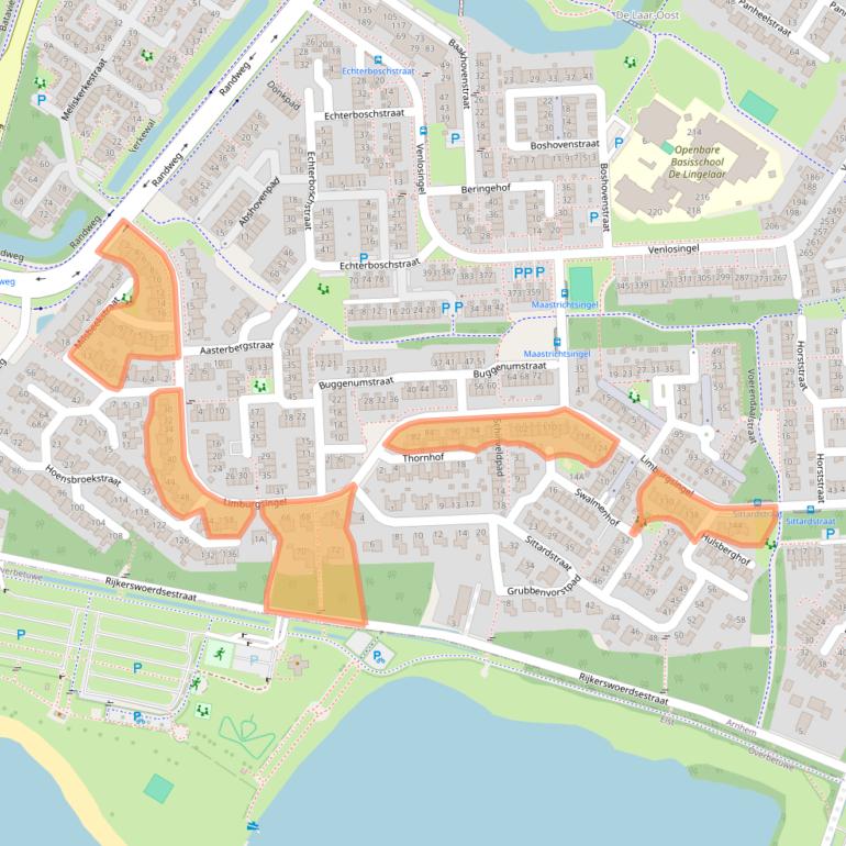 Kaart van postcodegebied 6845DT.