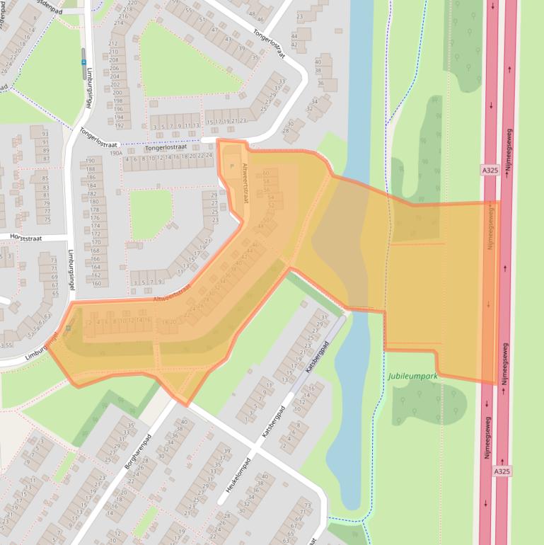 Kaart van postcodegebied 6845ES.