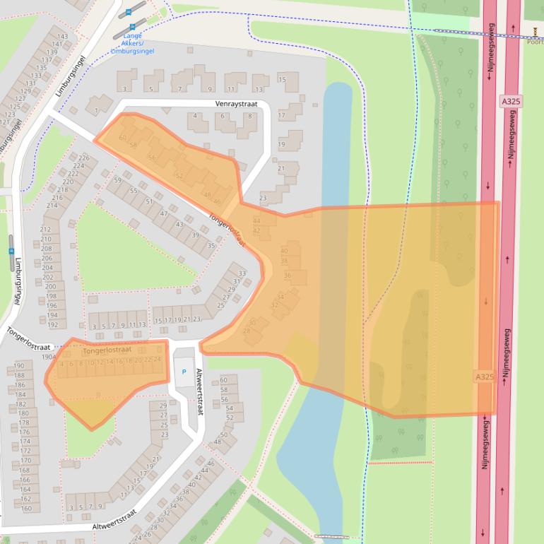 Kaart van postcodegebied 6845EV.