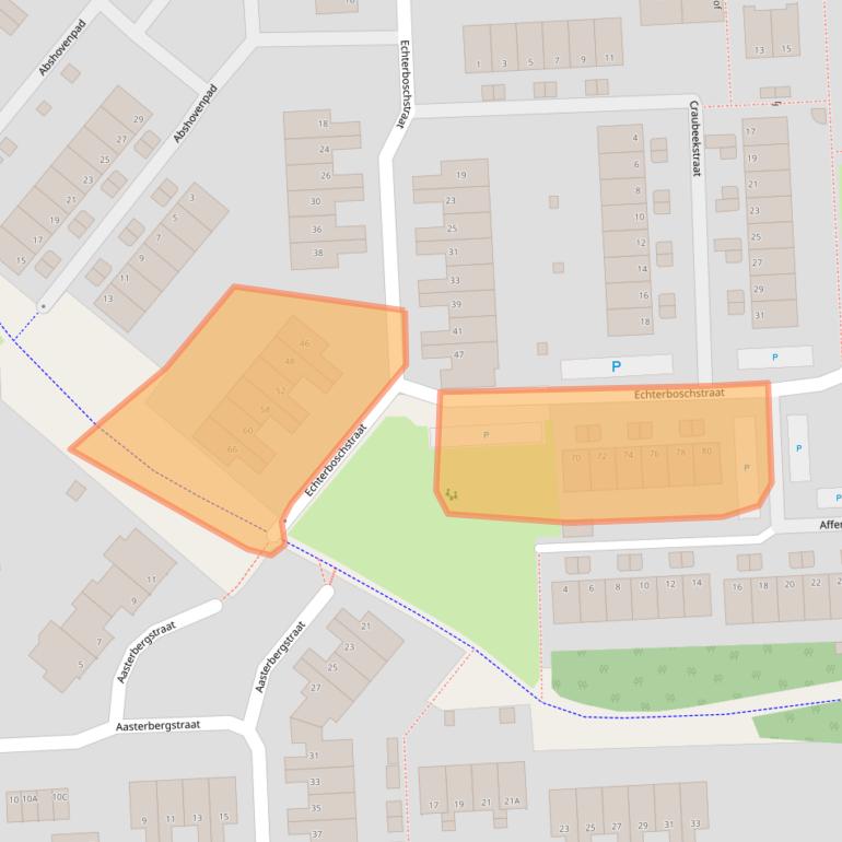 Kaart van postcodegebied 6845GK.