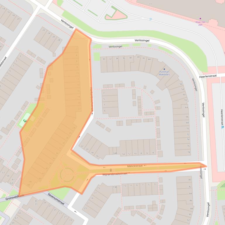 Kaart van postcodegebied 6845HN.