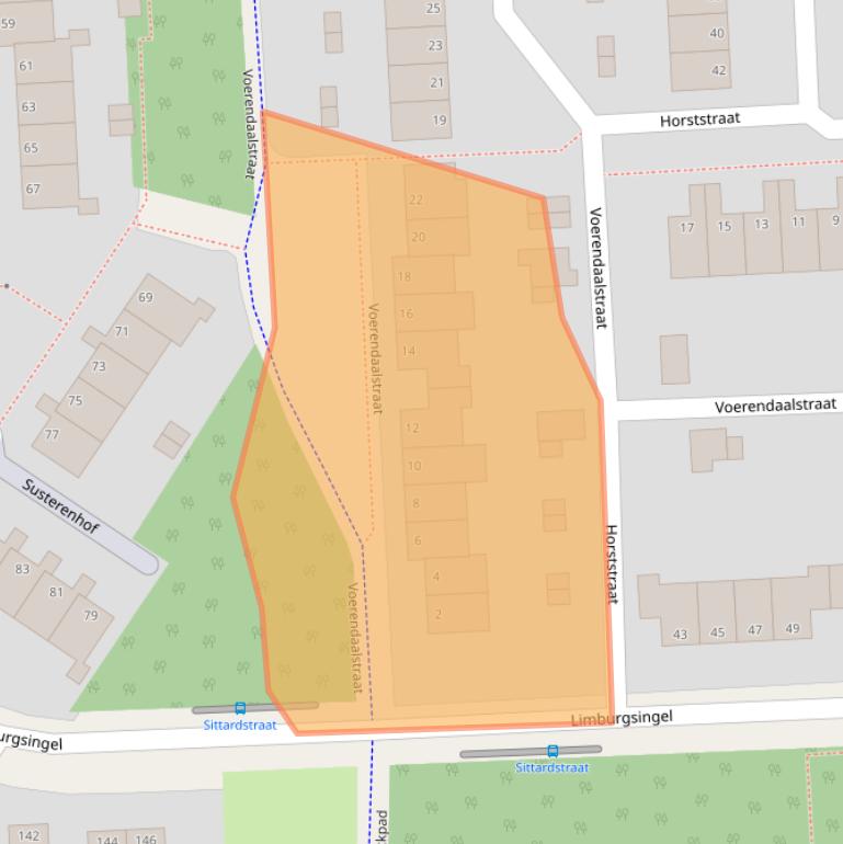 Kaart van postcodegebied 6845LC.