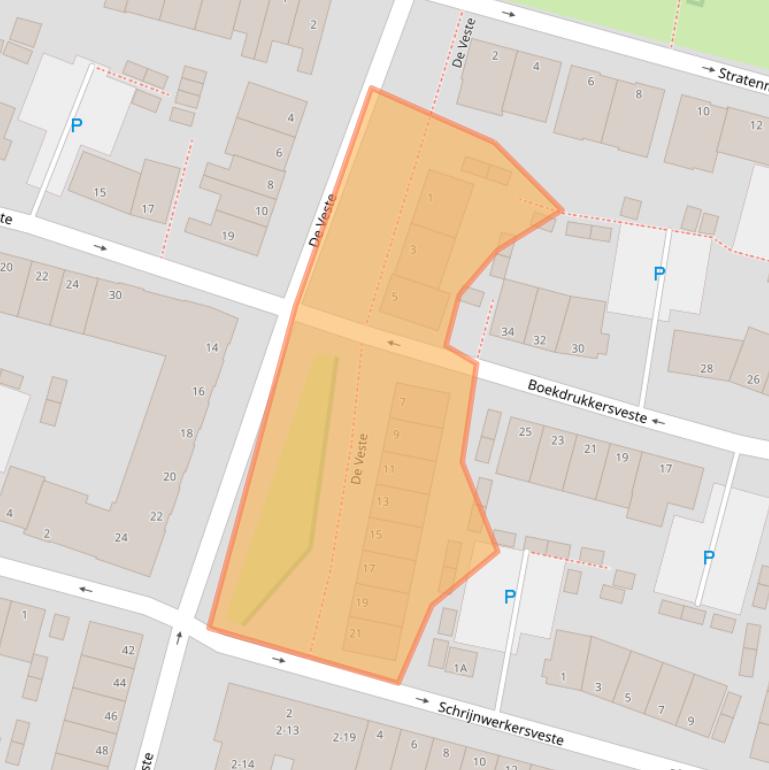 Kaart van postcodegebied 6846BC.