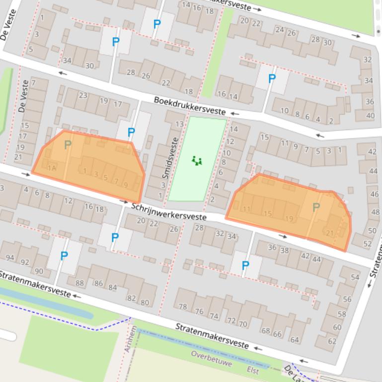 Kaart van postcodegebied 6846BN.