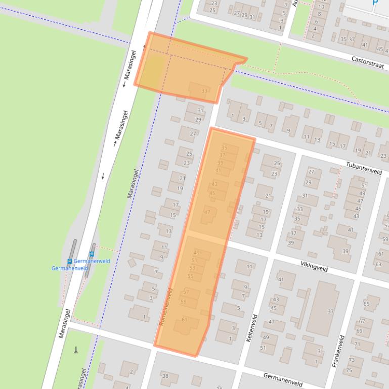 Kaart van postcodegebied 6846CC.