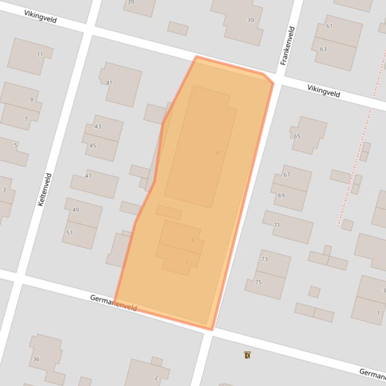 Kaart van postcodegebied 6846CJ.