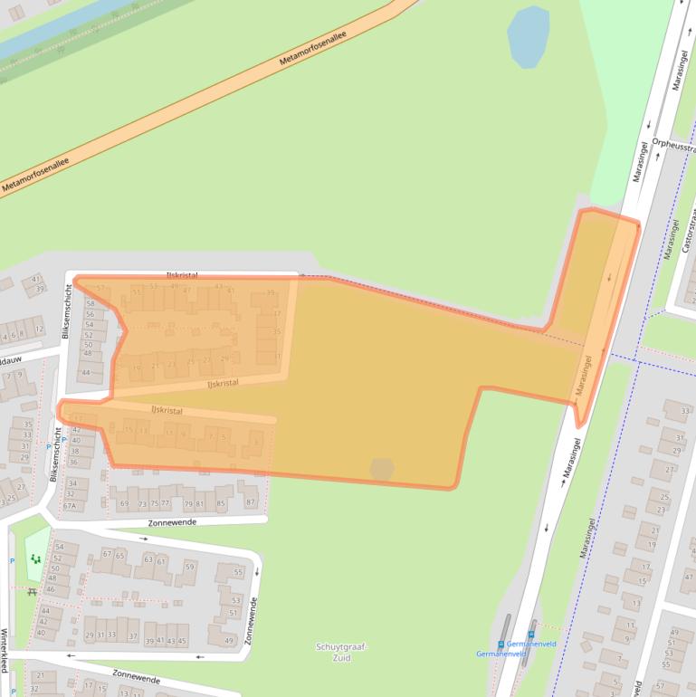 Kaart van postcodegebied 6846DA.
