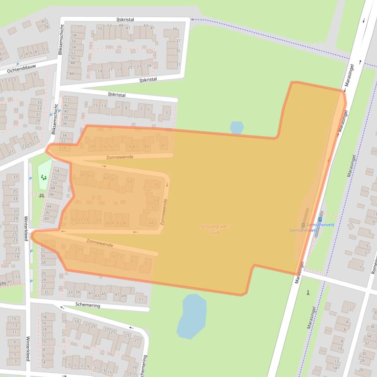 Kaart van postcodegebied 6846DB.