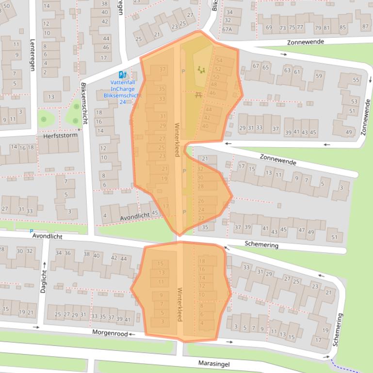 Kaart van postcodegebied 6846DD.