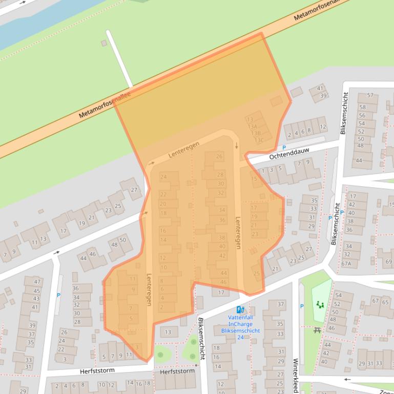 Kaart van postcodegebied 6846DJ.