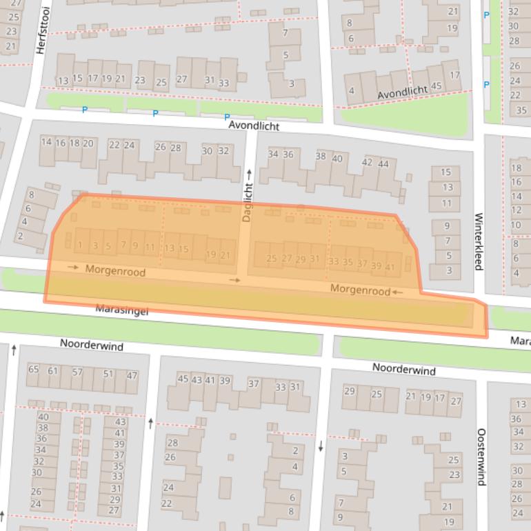 Kaart van postcodegebied 6846DV.