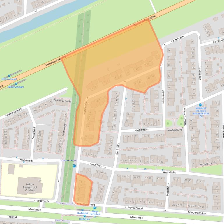 Kaart van postcodegebied 6846DW.