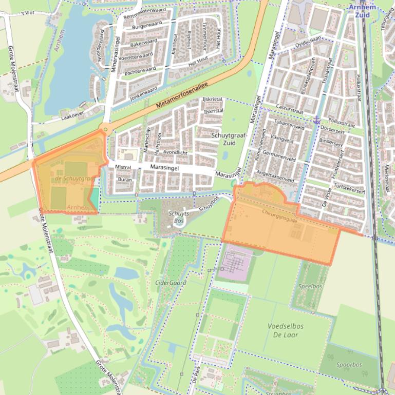 Kaart van postcodegebied 6846DX.