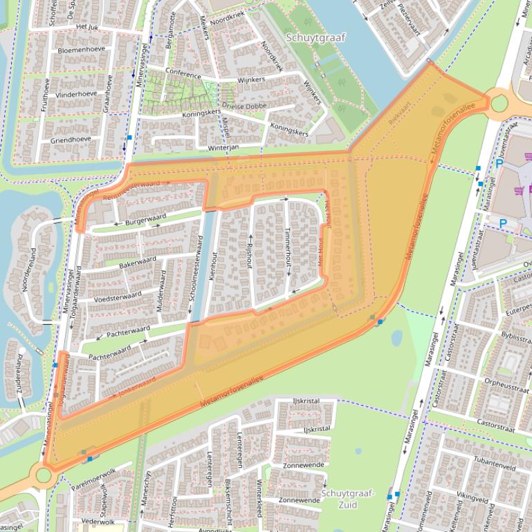 Kaart van postcodegebied 6846EA.