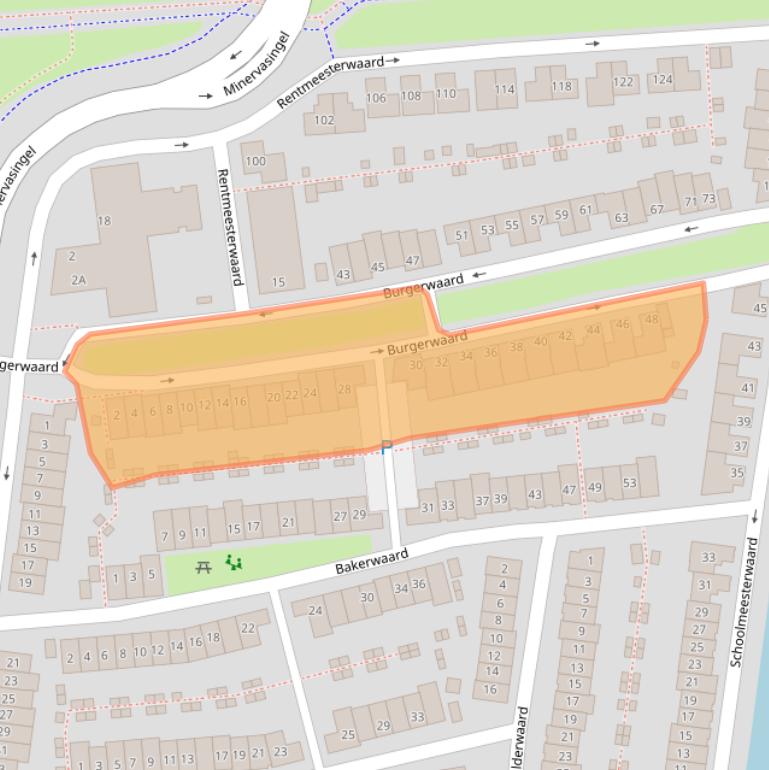 Kaart van postcodegebied 6846EL.