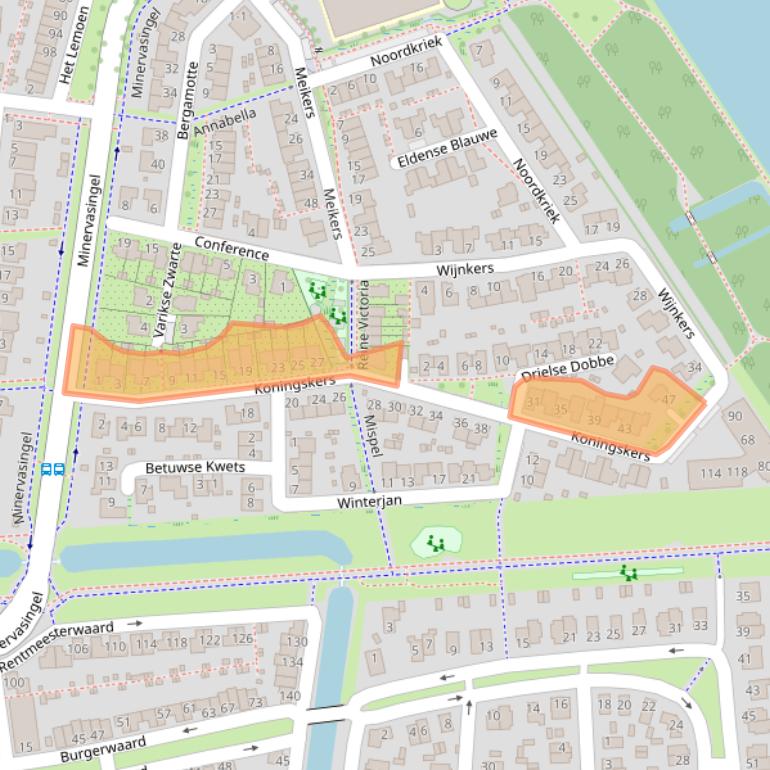 Kaart van postcodegebied 6846HB.