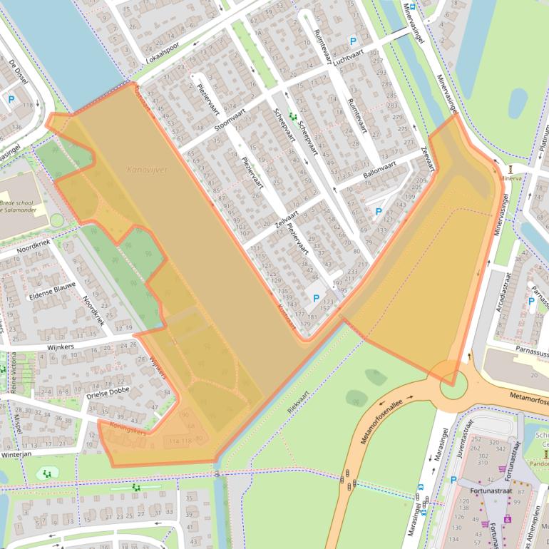 Kaart van postcodegebied 6846HD.