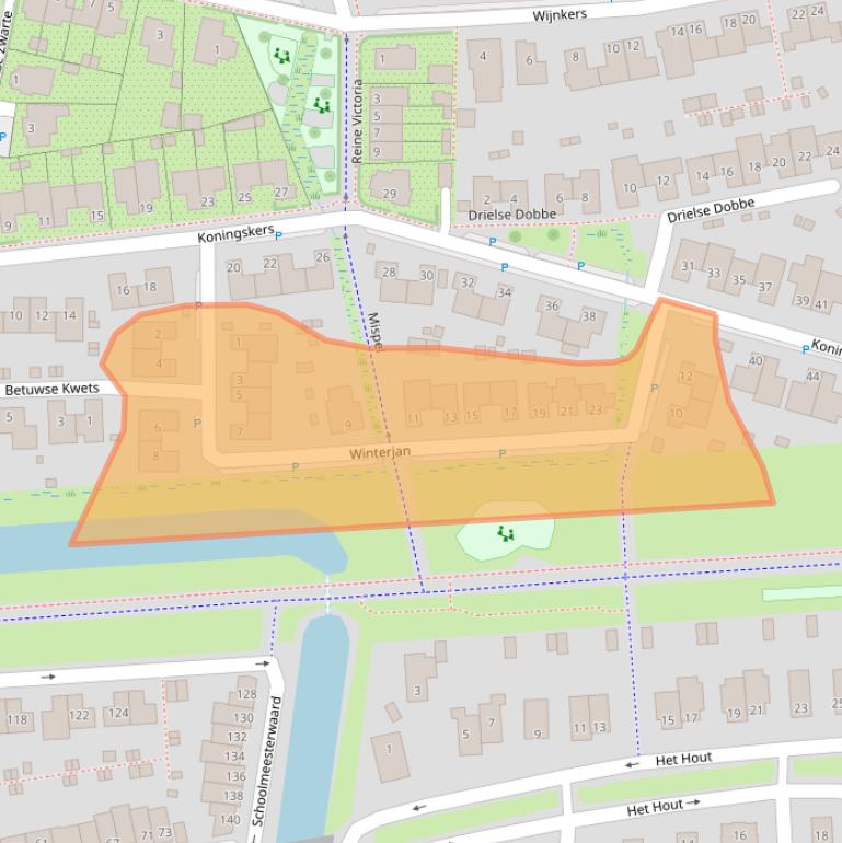 Kaart van postcodegebied 6846HE.