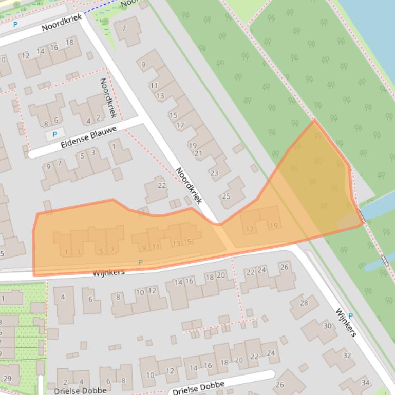 Kaart van postcodegebied 6846HM.