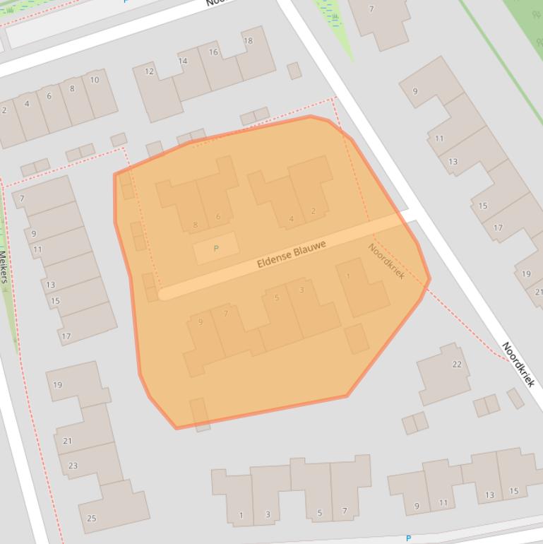 Kaart van postcodegebied 6846HS.