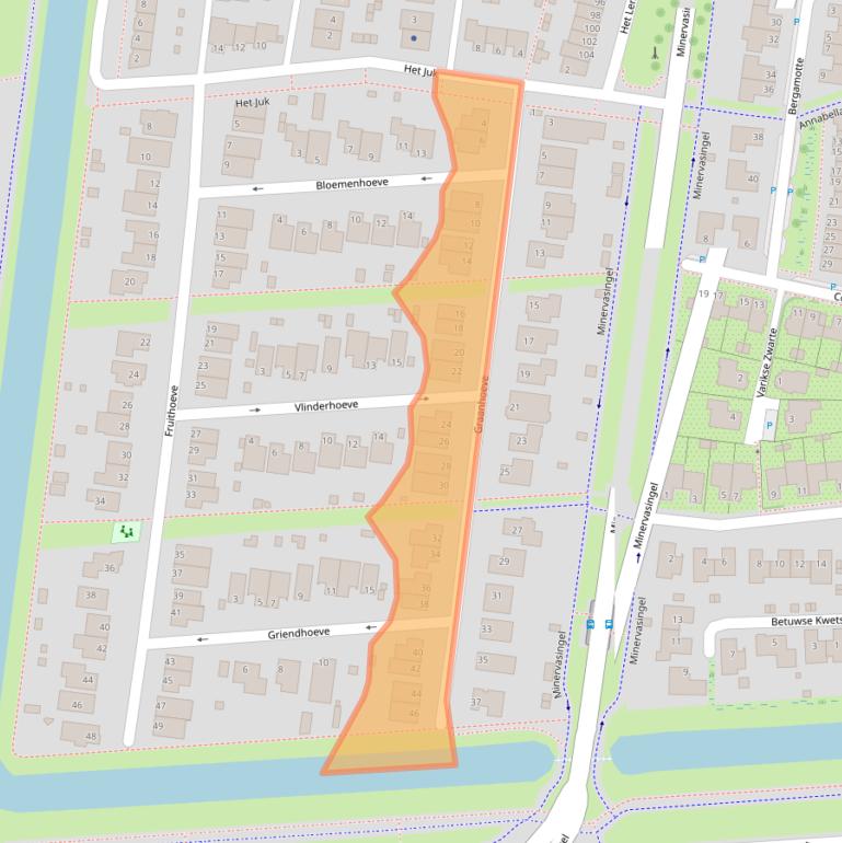 Kaart van postcodegebied 6846JB.
