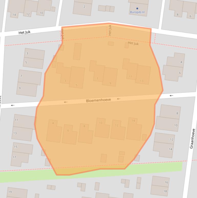 Kaart van postcodegebied 6846JE.