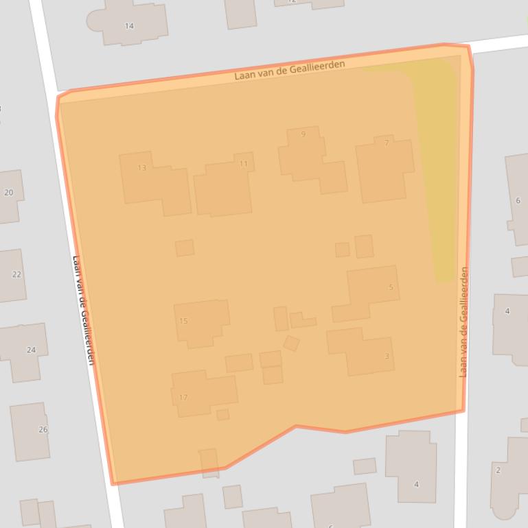 Kaart van postcodegebied 6846MC.