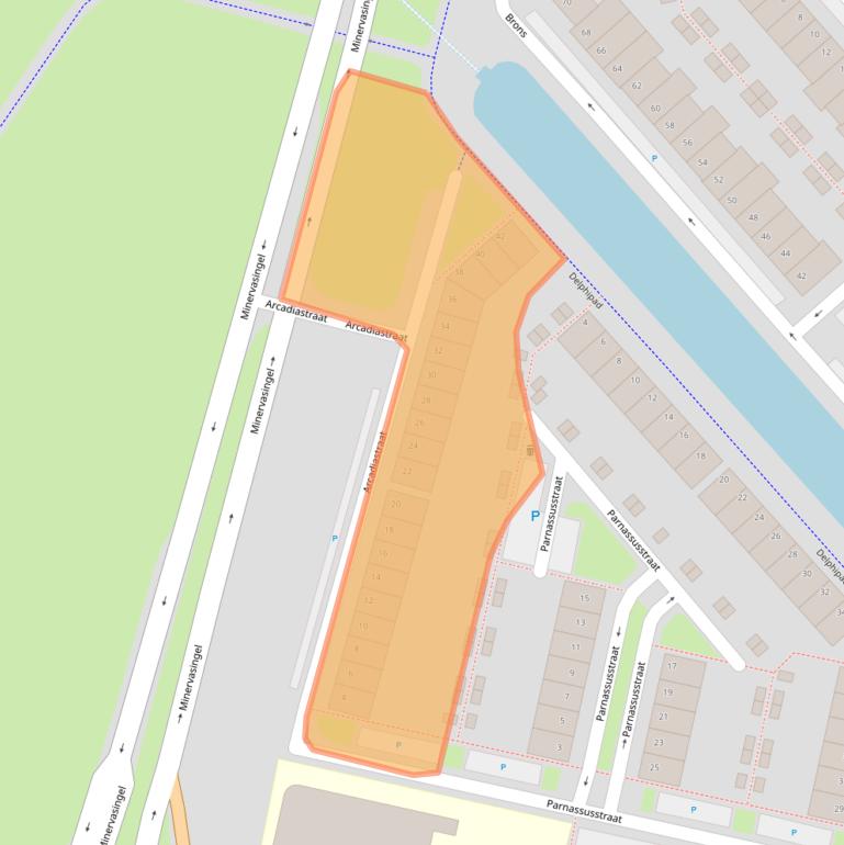 Kaart van postcodegebied 6846RC.