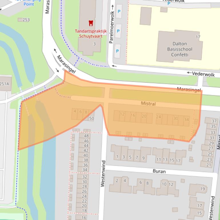 Kaart van postcodegebied 6846WB.