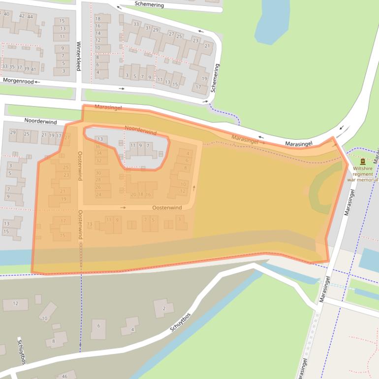 Kaart van postcodegebied 6846WD.