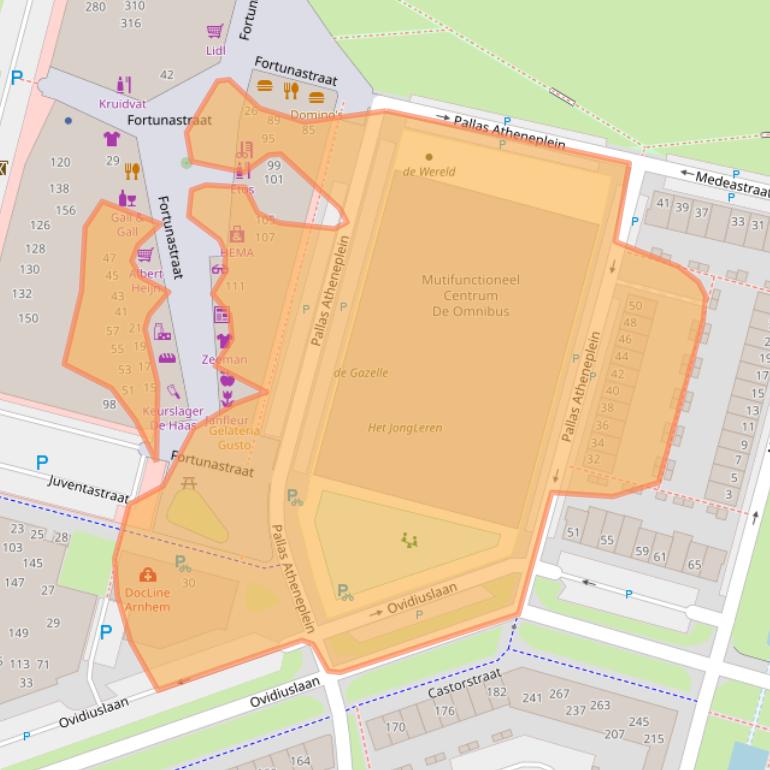 Kaart van postcodegebied 6846XA.