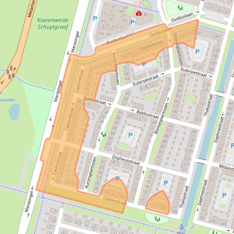 Kaart van postcodegebied 6846XB.