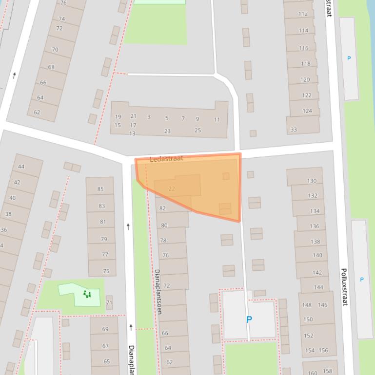 Kaart van postcodegebied 6846XT.